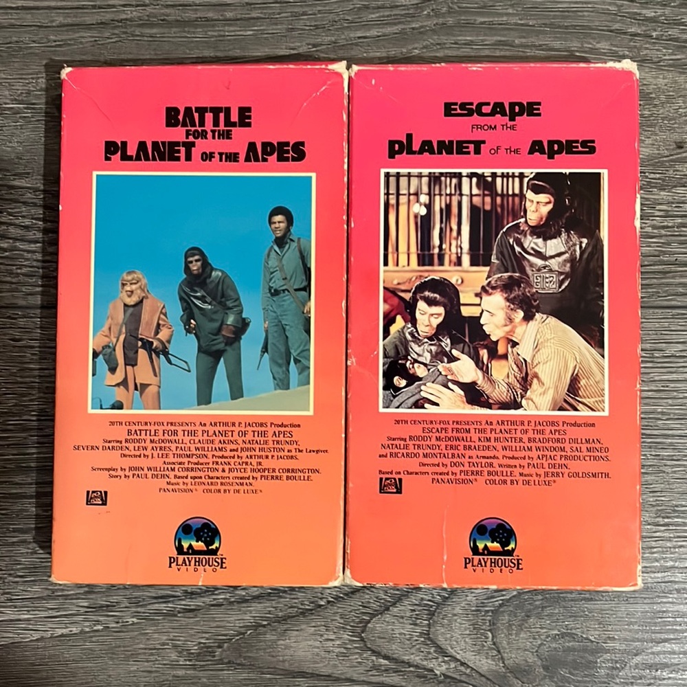 1971 & 1973 Planet of The Apes VHS Set.